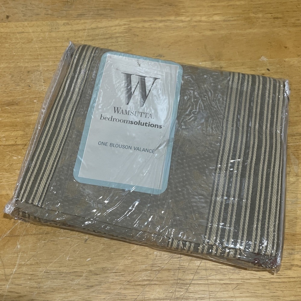 Wamsutta Blouson Valance Isabella Olive Green Gold Heavy‎  84x15" Cottagecore